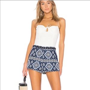 Endless Rose Nordic Patterned Short in Navy Multi